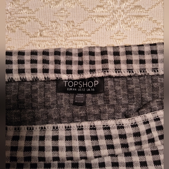 Topshop black and white gingham pencil skirt - Picture 3 of 8